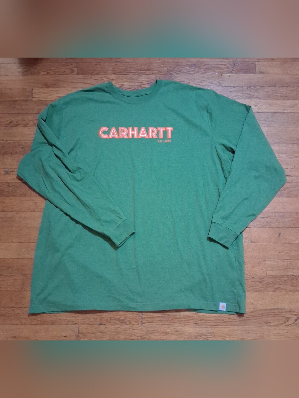 Carhartt Green Loose Fit Long-Sleeve Logo Shirt